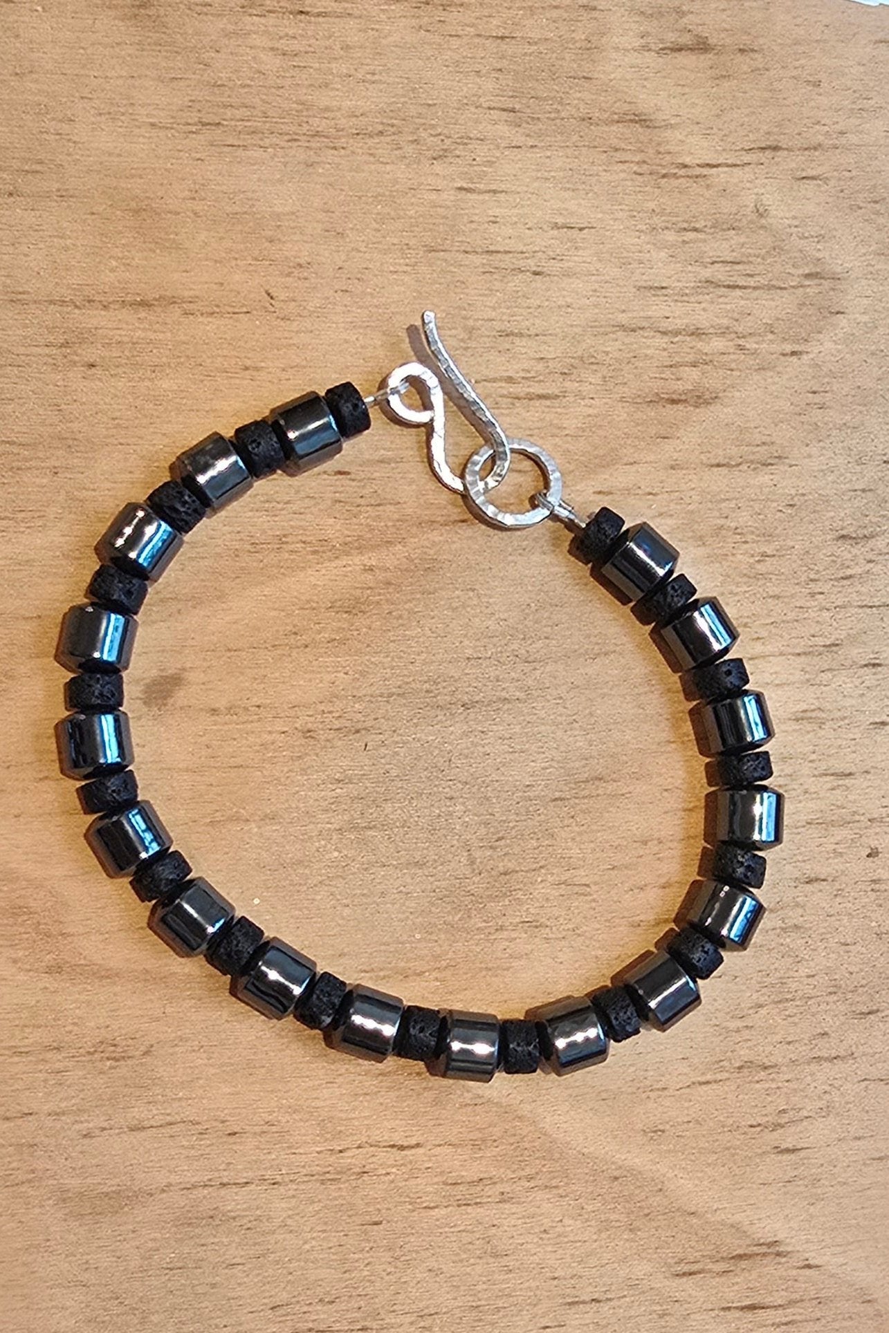 Pulseira Hematite e Lava