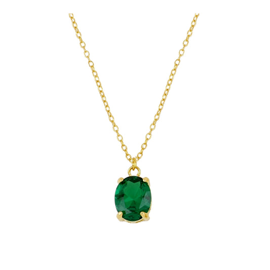 Colar Zirconia Esmeralda