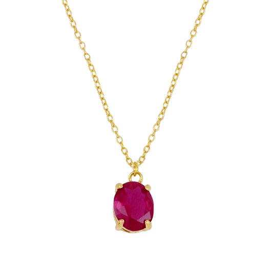 Colar Zirconia Rosa